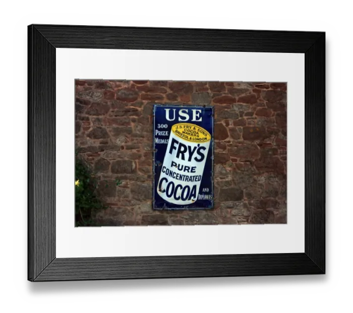 Framed Print : Frys cocoa vintage advertising poster