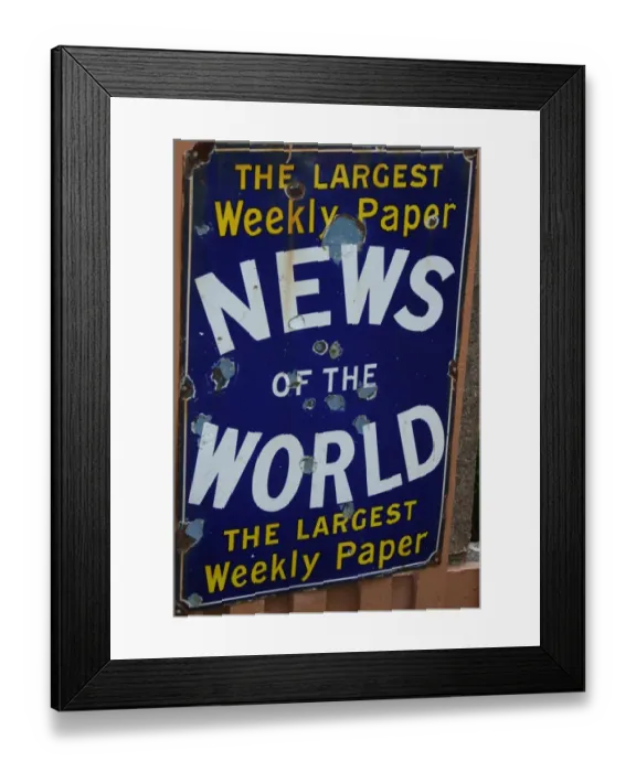 Framed Print : News of the World vintage advertising poster