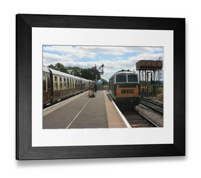 Framed Print : Diesel and The Quantock Belle at Bishops Lydeard, Somerset Framed Print : Diesel and The Quantock Belle at Bishops Lydeard, Somerset