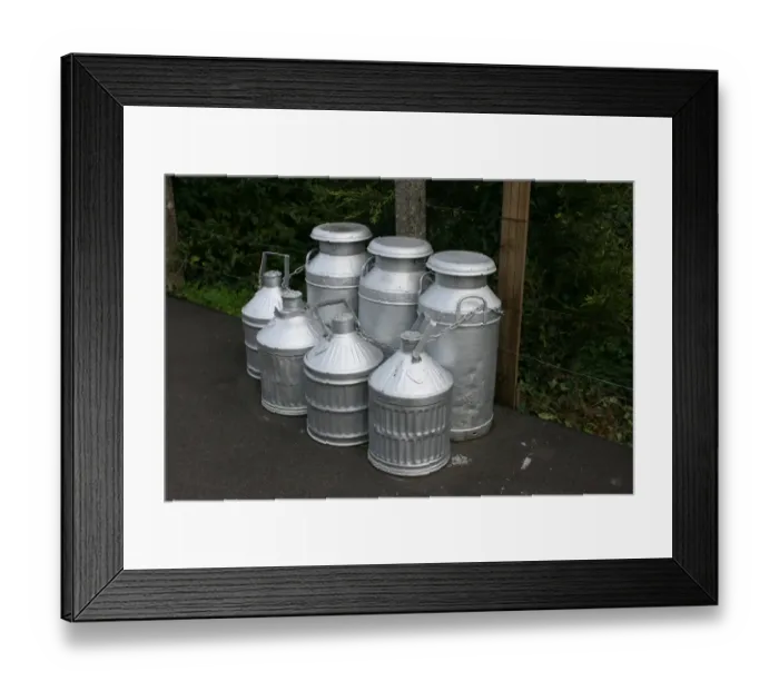 Framed Print : Milk churns at Williton station, Somerset