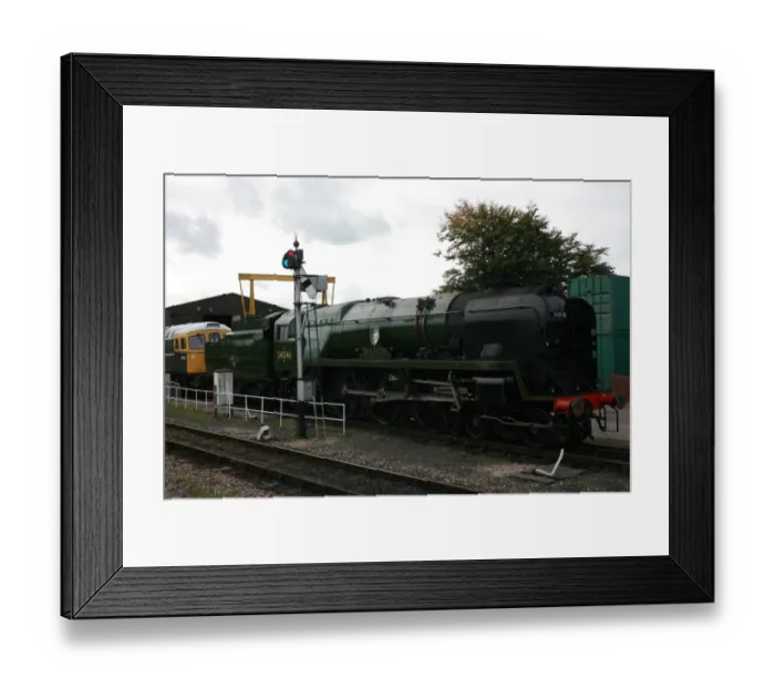 Framed Print : Braunton loco at Williton, Somerset Framed Print : Braunton loco at Williton, Somerset