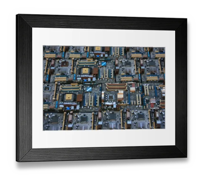 Framed Print : Computer motherboard Framed Print : Computer motherboard