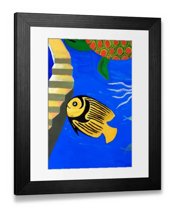 Framed Print : Fish on steps Framed Print : Fish on steps