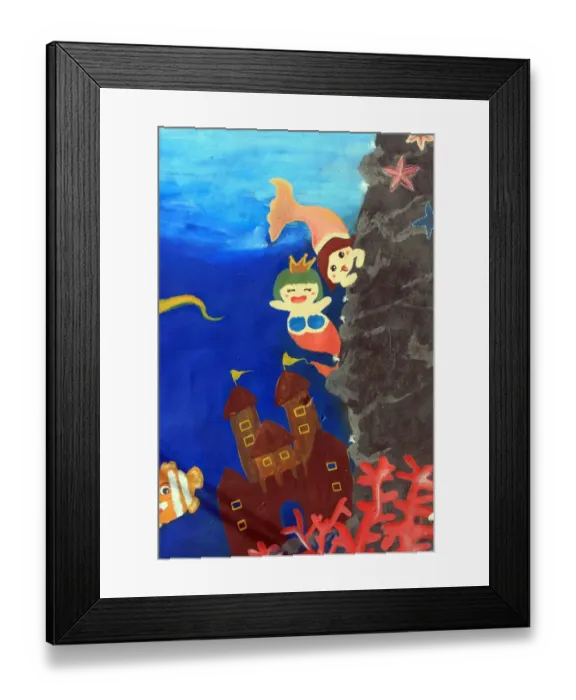 Framed Print : Mermaids by the castle
