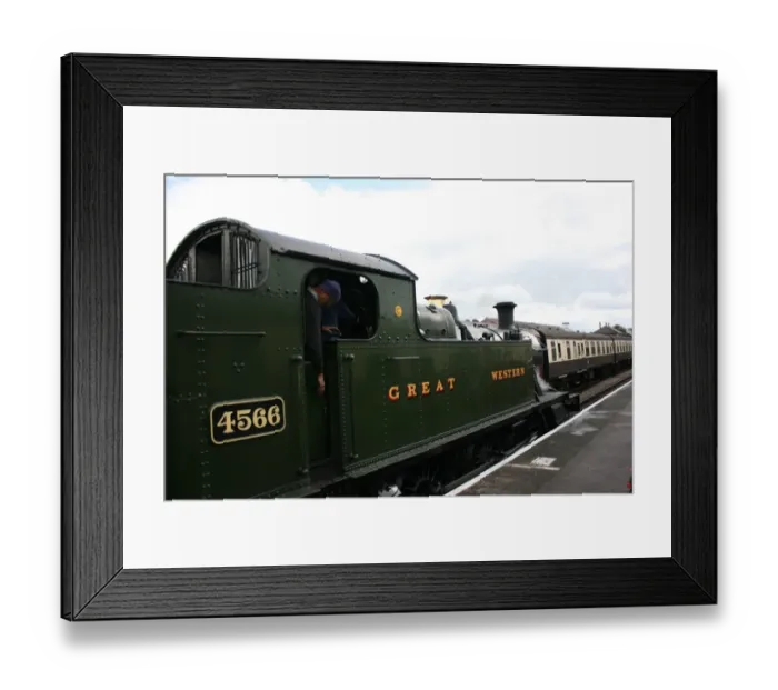 Framed Print : Loco 4566 at Bishops Lydeard station, Somerset Framed Print : Loco 4566 at Bishops Lydeard station, Somerset