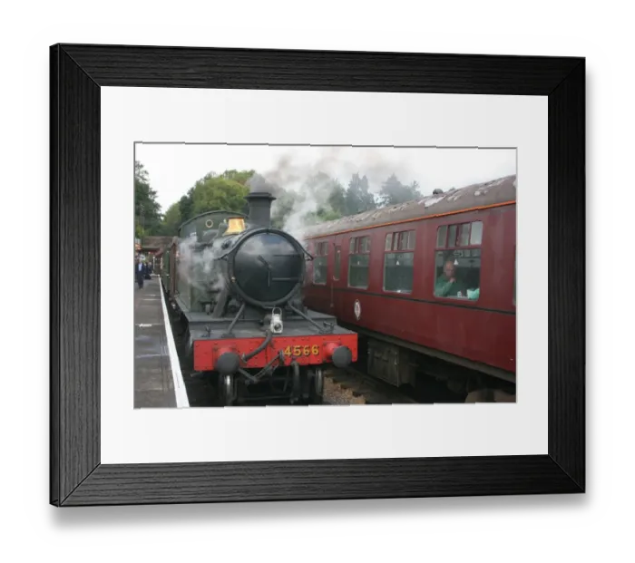 Framed Print : Loco 4566 at Bishops Lydeard station, Somerset