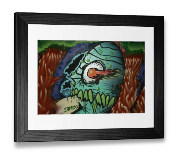 Framed Print : Taiwanese graffiti, Taipei, Taiwan