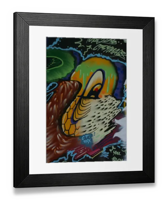 Framed Print : Taiwanese graffiti, Taipei, Taiwan