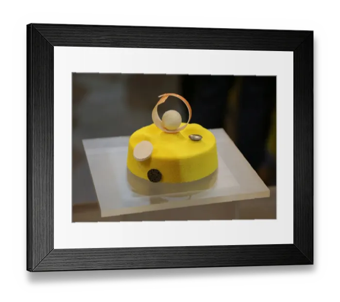 Framed Print : Sponge cake at the Taipei Bakery Show 2014