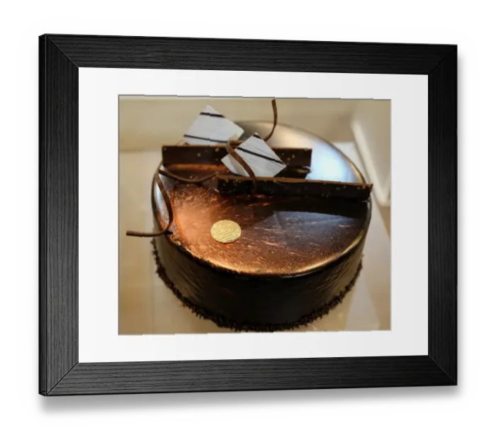 Framed Print : Chocolate cake at the Taipei Bakery Show 2014