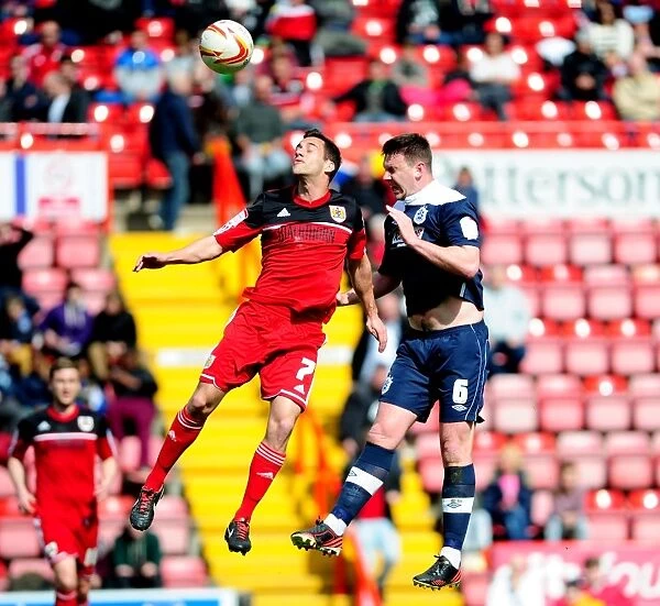 Aerial Clash: Sam Baldock vs Anthony Gerrard - Bristol City vs Huddersfield Town, Npower Championship