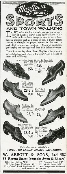 Advert for Mayflowa town walking womens shoes 1923