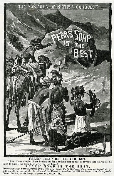 Advert for Pears soap in the Sudan 1887