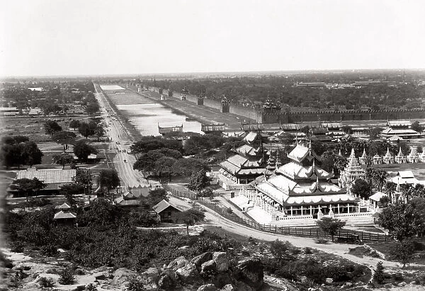 c. 1890s India Burma - the moat and fort Mandalay
