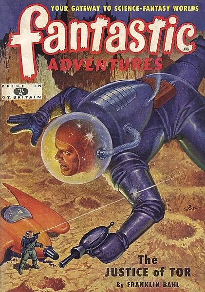 The Justice of Tor, Fantastic Adventures scifi magazine cover