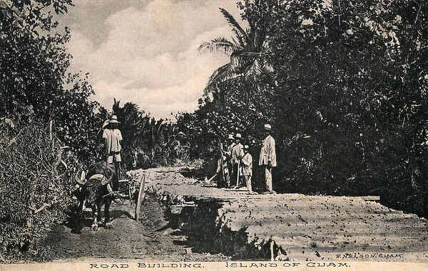 Road building on Guam, Western Pacific