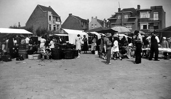 Street market in Heist-aan-Zee, Belgium