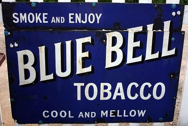Blue Bell Tobacco vintage advertising poster