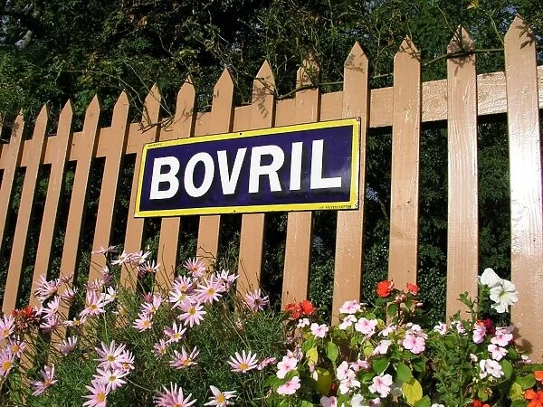 Bovril sign at Crowcombe Heathfield station, Somerset