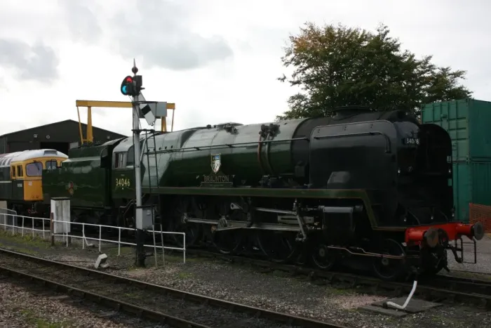 Framed Print : Braunton loco at Williton, Somerset Framed Print : Braunton loco at Williton, Somerset