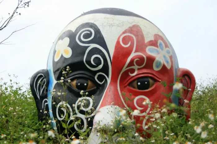 Framed Print : Chinese opera mask, Chiayi, Taiwan