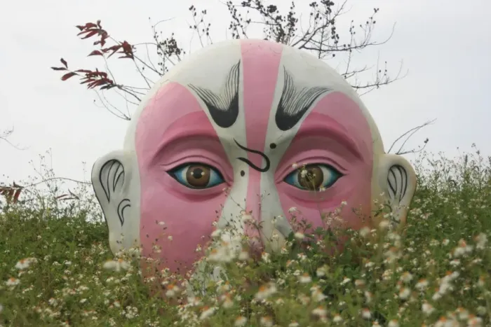 Framed Print : Chinese opera mask, Chiayi, Taiwan