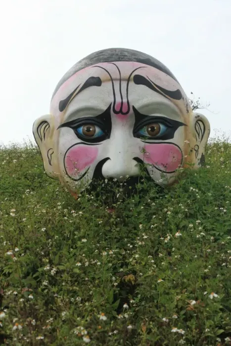 Framed Print : Chinese opera mask, Chiayi, Taiwan