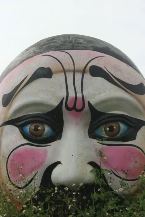 Framed Print : Chinese opera mask, Chiayi, Taiwan