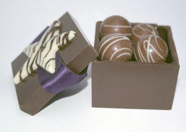 Easter eggs in a chocolate box