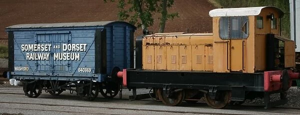 Goods train at Washford station, Somerset