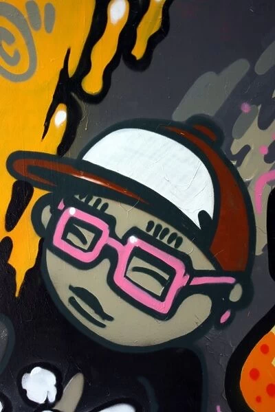 Japanese boy, Taiwanese graffiti, Taipei, Taiwan