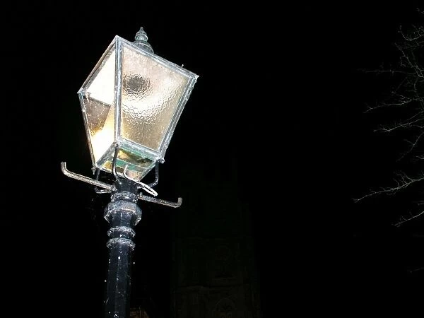 Lamp post at St Mary church, Bishops Lydeard, Somerset