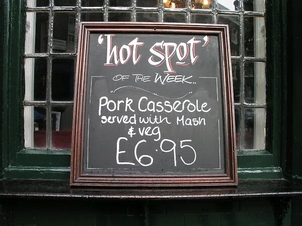 Pork Casserole sign