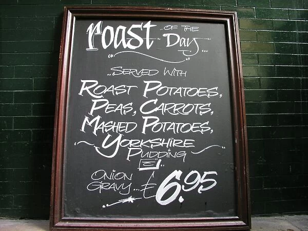 Roast of the day sign