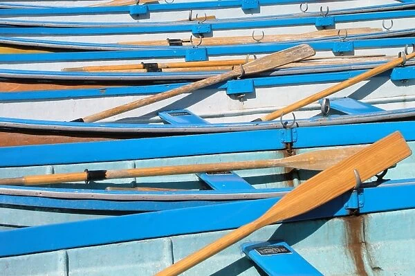 Rowing boats at Henley on Thames, Oxfordshire