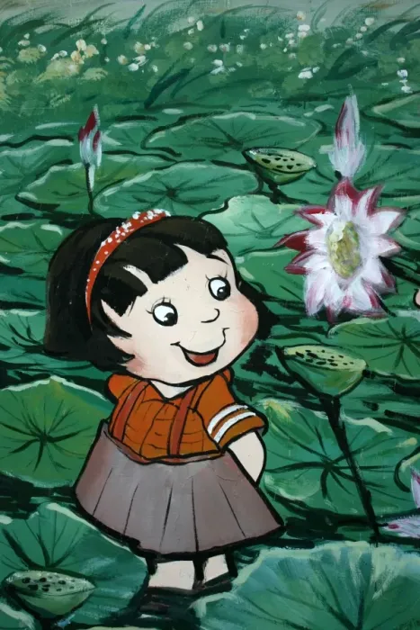 Framed Print : Taiwanese girl in lily pond