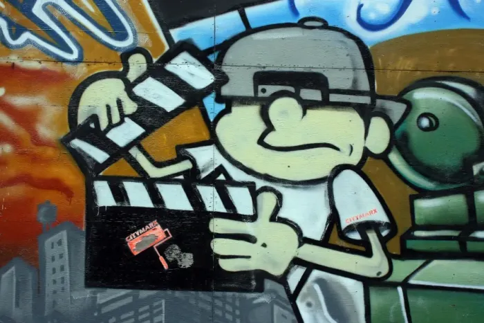 Framed Print : Taiwanese graffiti, Taipei, Taiwan