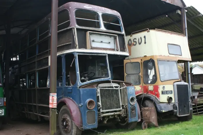 Framed Print : Vintage buses at Bishops Lydeard station, Somerset, UK