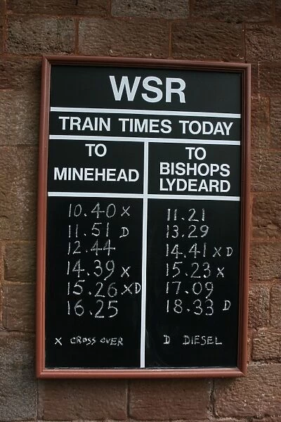 WSR train timetable