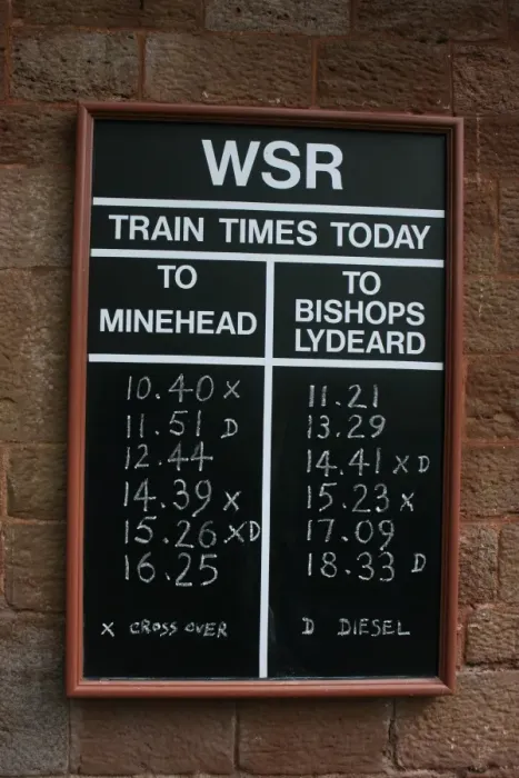 Framed Print : WSR train timetable Framed Print : WSR train timetable