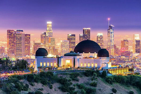 Griffith Observatory & Los Angeles Skyline at Night, California, USA