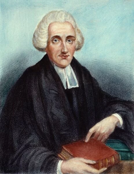 AUGUSTUS TOPLADY (1740-1778). English clergyman. Colored engraving, 18th century