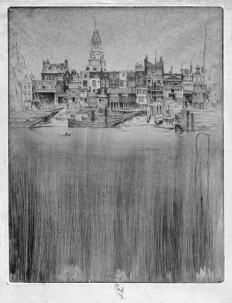 PENNELL: LIMEHOUSE, 1906. Limehouse. The Limehouse district of London, as viewed