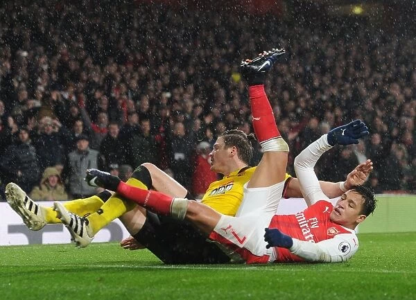 Arsenal vs. Watford: Alexis Sanchez Fouled by Sebastian Prodl during Premier League Clash