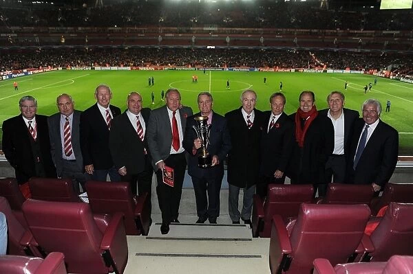 Arsenal's 1971 Fairs Cup Winning Team Honored at Emirates Stadium During Arsenal vs. RSC Anderlecht UEFA Champions League Match