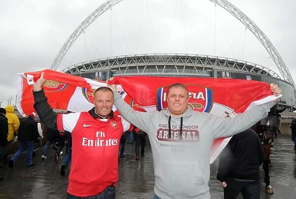 Disappointed Arsenal Fans Outside Wembley After Carling Cup Final Defeat to Birmingham City (27 / 2 / 11)