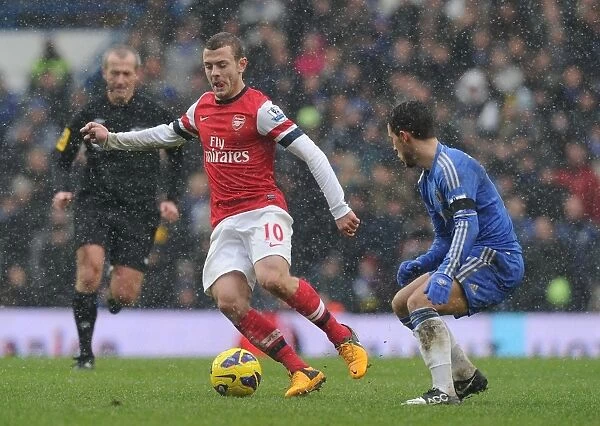Jack Wilshere Outmaneuvers Eden Hazard: Intense Rivalry in Chelsea vs Arsenal Premier League Clash (2012-13)
