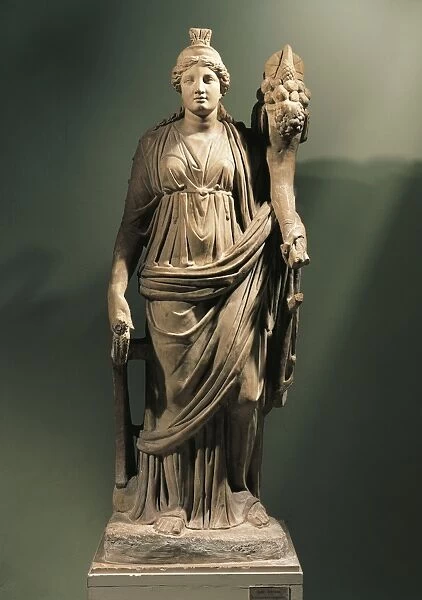 Statue representing the goddess Isis-Fortuna, marble