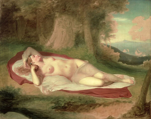 Ariadne Asleep on the Island of Naxos, 1831 (oil on canvas)