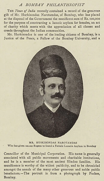 A Bombay Philanthropist (engraving)